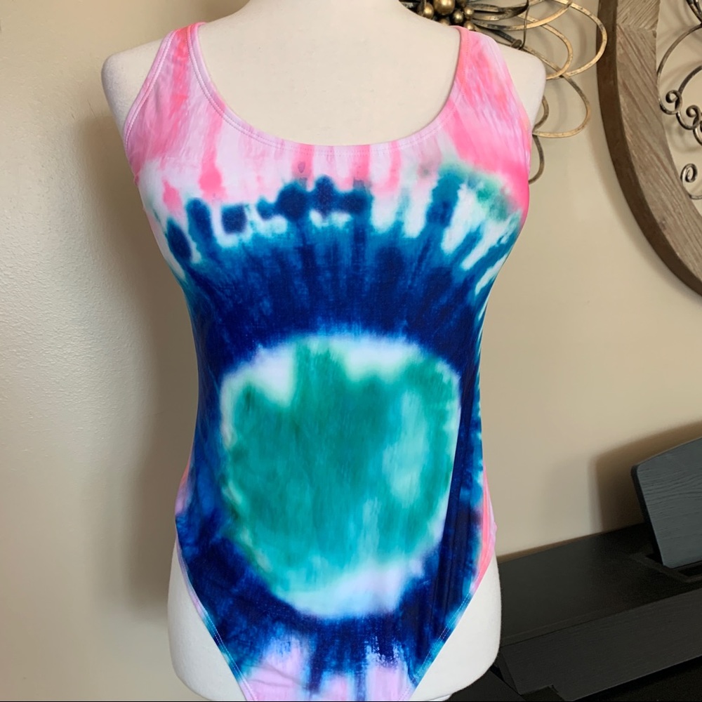 Size XL Tie Dye One Piece Swimsuit